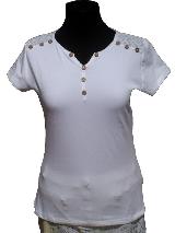Блузка женская 'Белый Орех' - вариант с ажурной отделкой